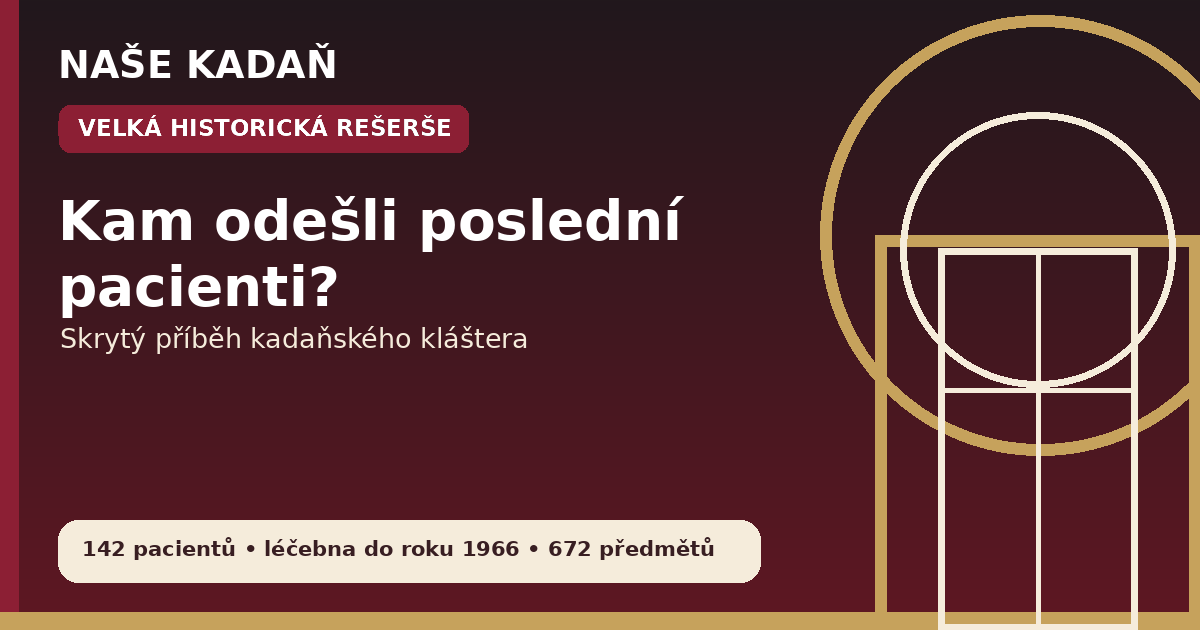 Redakční grafika Naše Kadaň k článku Kam odešli poslední pacienti? Skrytý příběh kadaňského kláštera