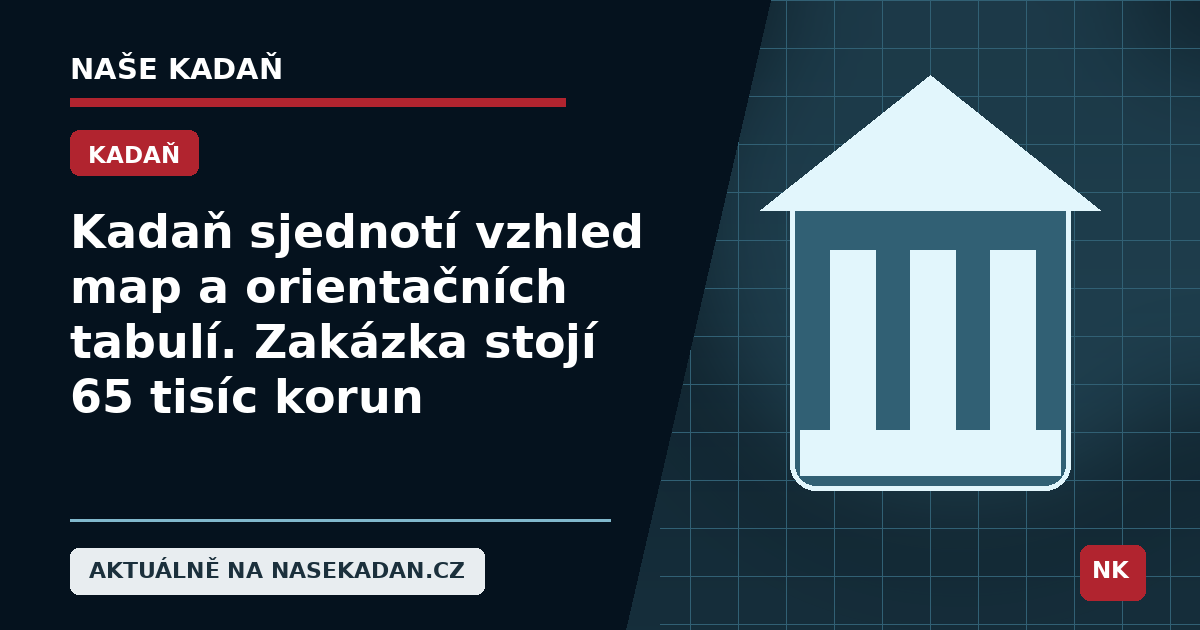 Redakční grafika Naše Kadaň k článku Kadaň sjednotí vzhled map a orientačních tabulí. Zakázka stojí 65 tisíc korun