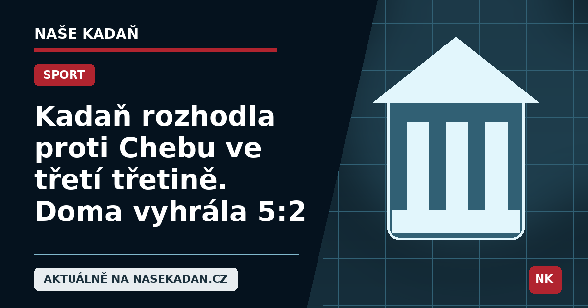 Redakční grafika Naše Kadaň k článku Kadaň rozhodla proti Chebu ve třetí třetině. Doma vyhrála 5:2
