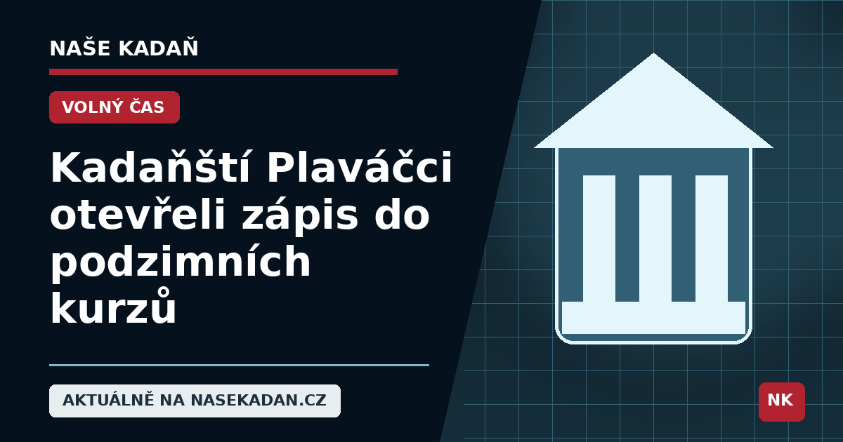 Redakční grafika Naše Kadaň k článku Kadaňští Plaváčci otevřeli zápis do podzimních kurzů. Nabídka je pro děti i dospělé