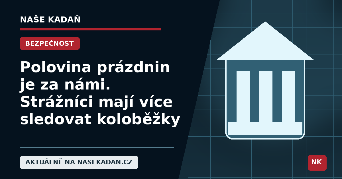 Redakční grafika Naše Kadaň k článku Polovina prázdnin je za námi. Strážníci mají více sledovat koloběžky a hřiště kontrolují detektorem