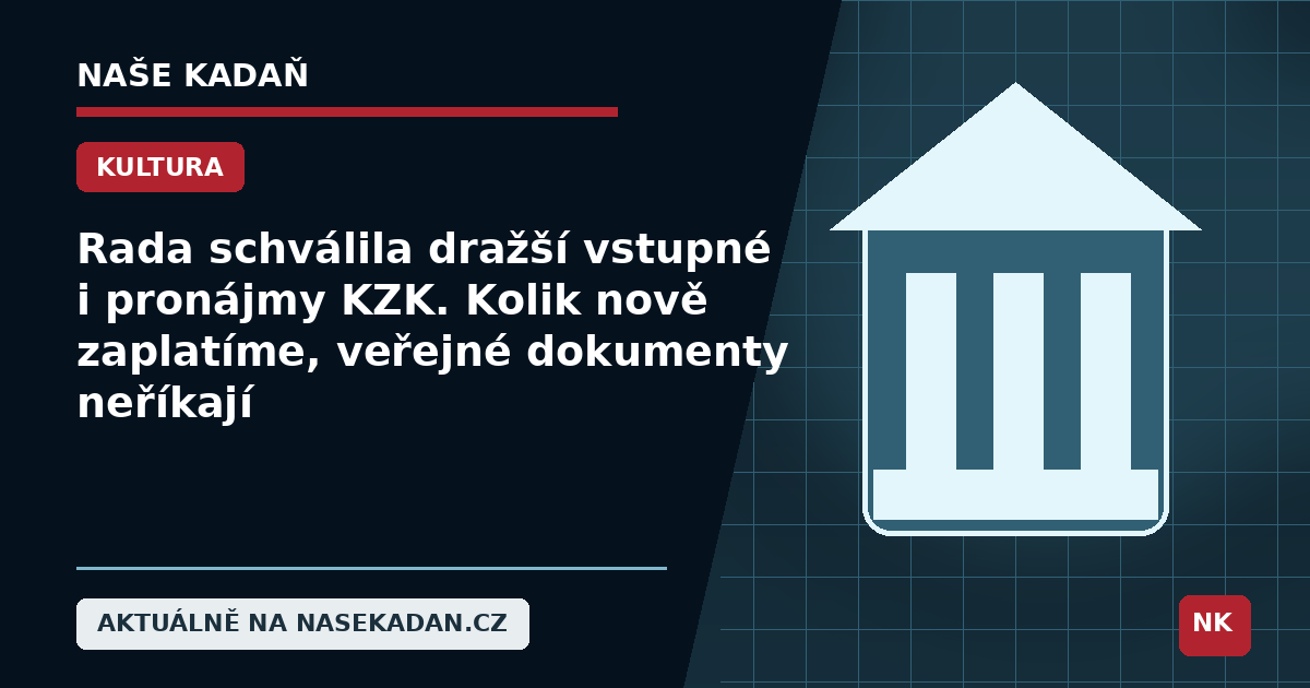 Redakční grafika Naše Kadaň k článku Rada schválila dražší vstupné i pronájmy KZK. Kolik nově zaplatíme, veřejné dokumenty neříkají
