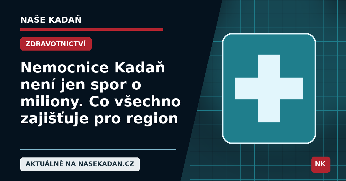Redakční grafika Naše Kadaň k článku Nemocnice Kadaň není jen spor o miliony. Co všechno zajišťuje pro region