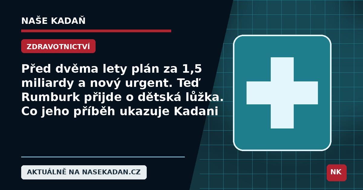 Redakční grafika Naše Kadaň k tématu Nemocnice Rumburk a Nemocnice Kadaň