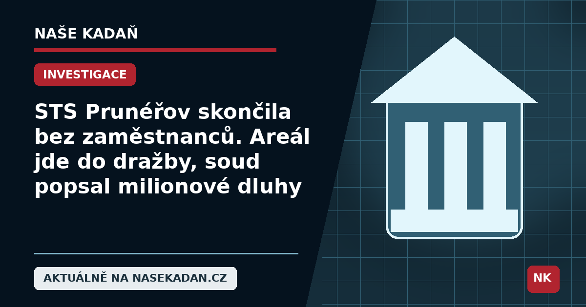 Redakční grafika Naše Kadaň k článku STS Prunéřov skončila bez zaměstnanců. Areál jde do dražby, soud popsal milionové dluhy