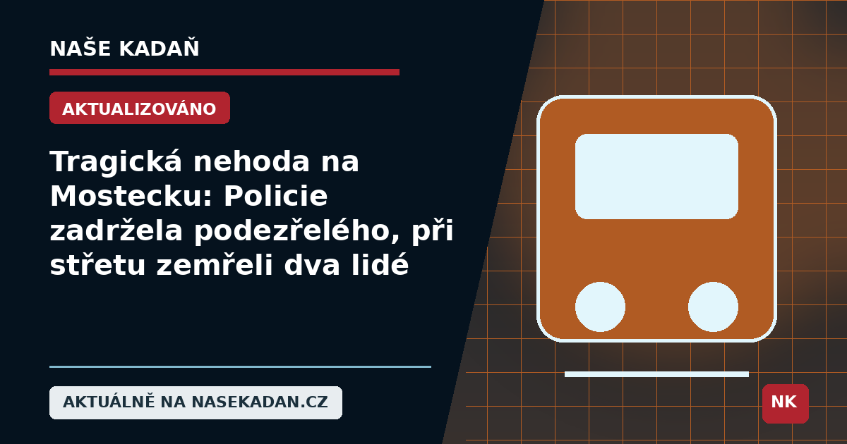 Redakční grafika Naše Kadaň k článku Tragická nehoda na Mostecku: Policie zadržela podezřelého, při střetu zemřeli dva lidé