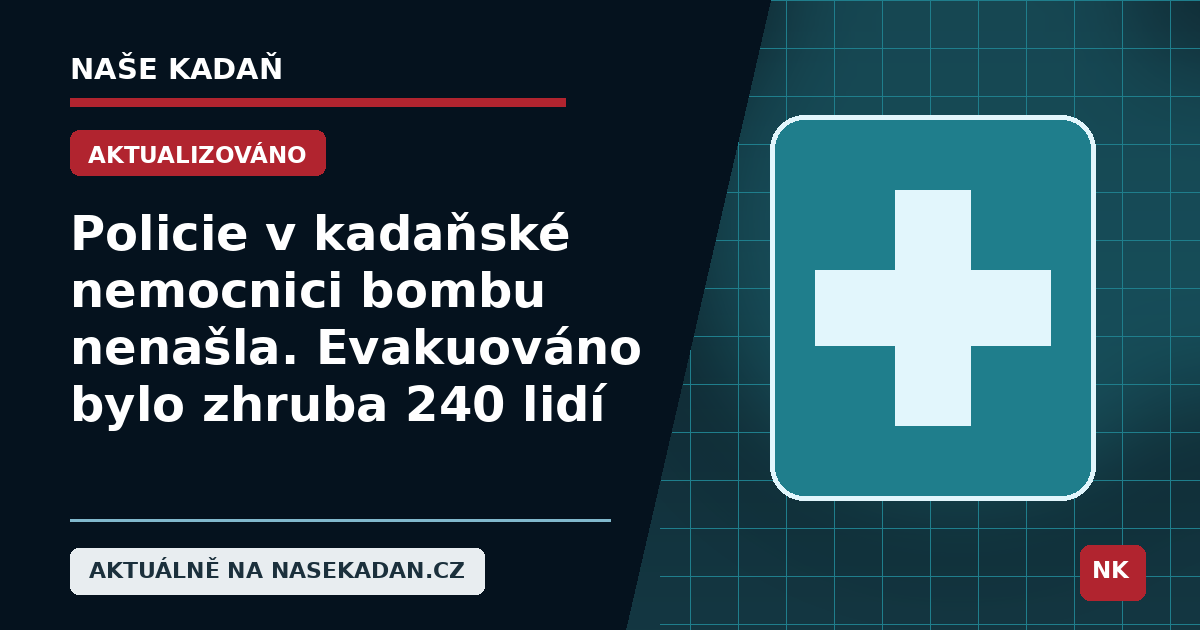 Policie v kadaňské nemocnici bombu nenašla. Evakuováno bylo zhruba 240 lidí